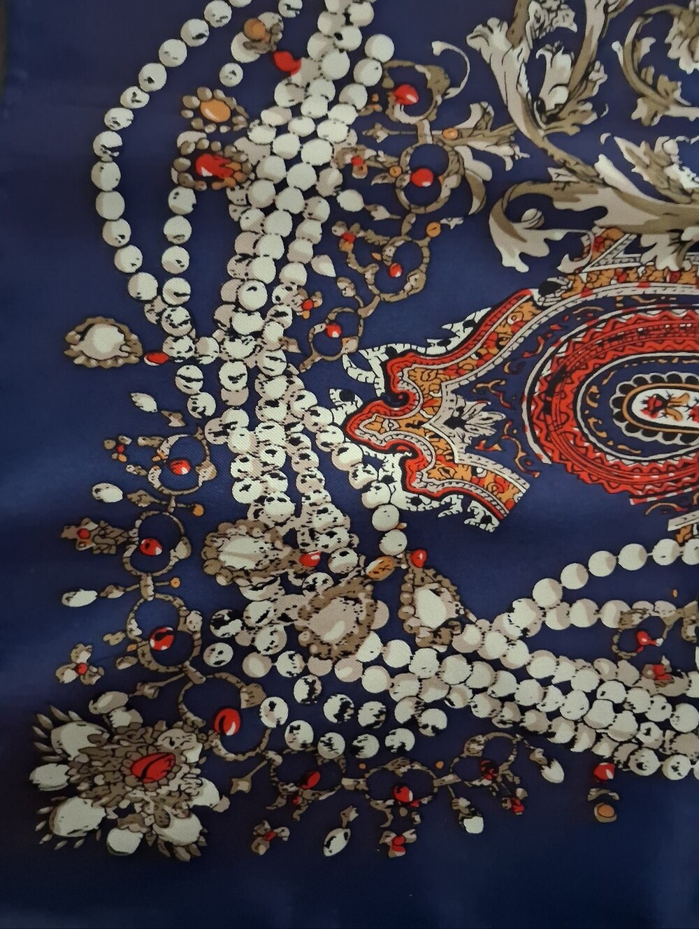 Vintage Navy Scarf